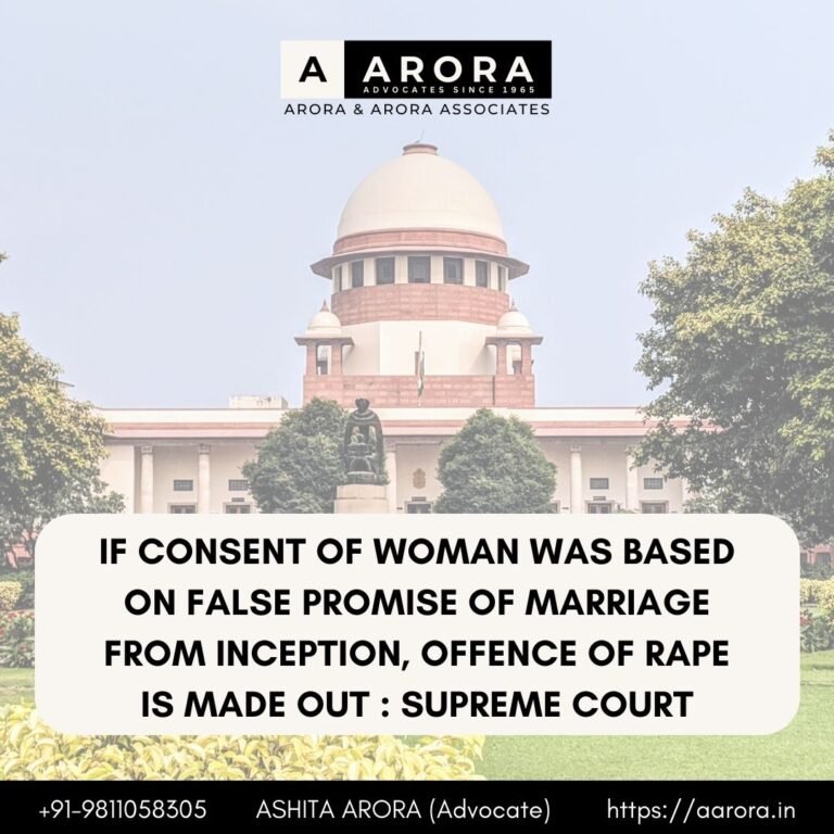 Read more about the article If Consent Of Woman Was Based On False Promise Of Marriage From Inception, Offence Of Rape Is Made Out : Supreme Court