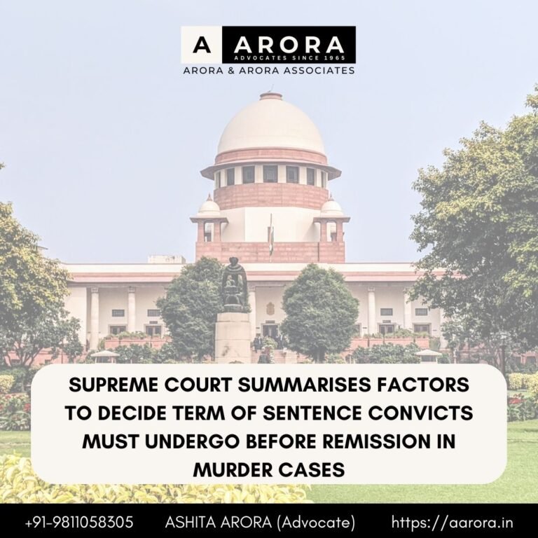 Read more about the article Supreme Court Summarises Factors To Decide Term Of Sentence Convicts Must Undergo Before Remission In Murder Cases